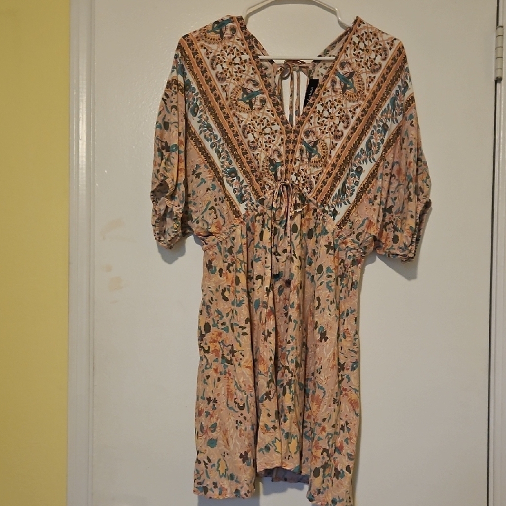 Floral Bohemian Dress - Multicolor